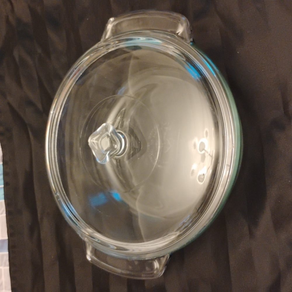 Vintage Anchor Hocking 2qt Clear Glass Casserole Dish Bowl Ovenware 9" With Lid